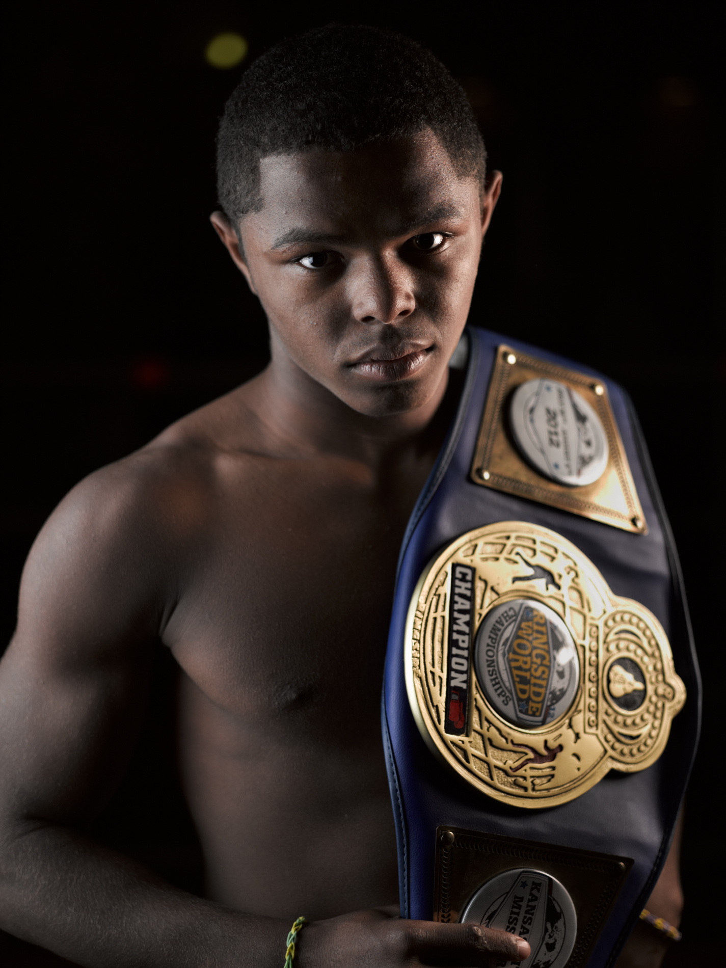 portrait of a boxer, lifestyle photography by commercial photographer Travis Neely