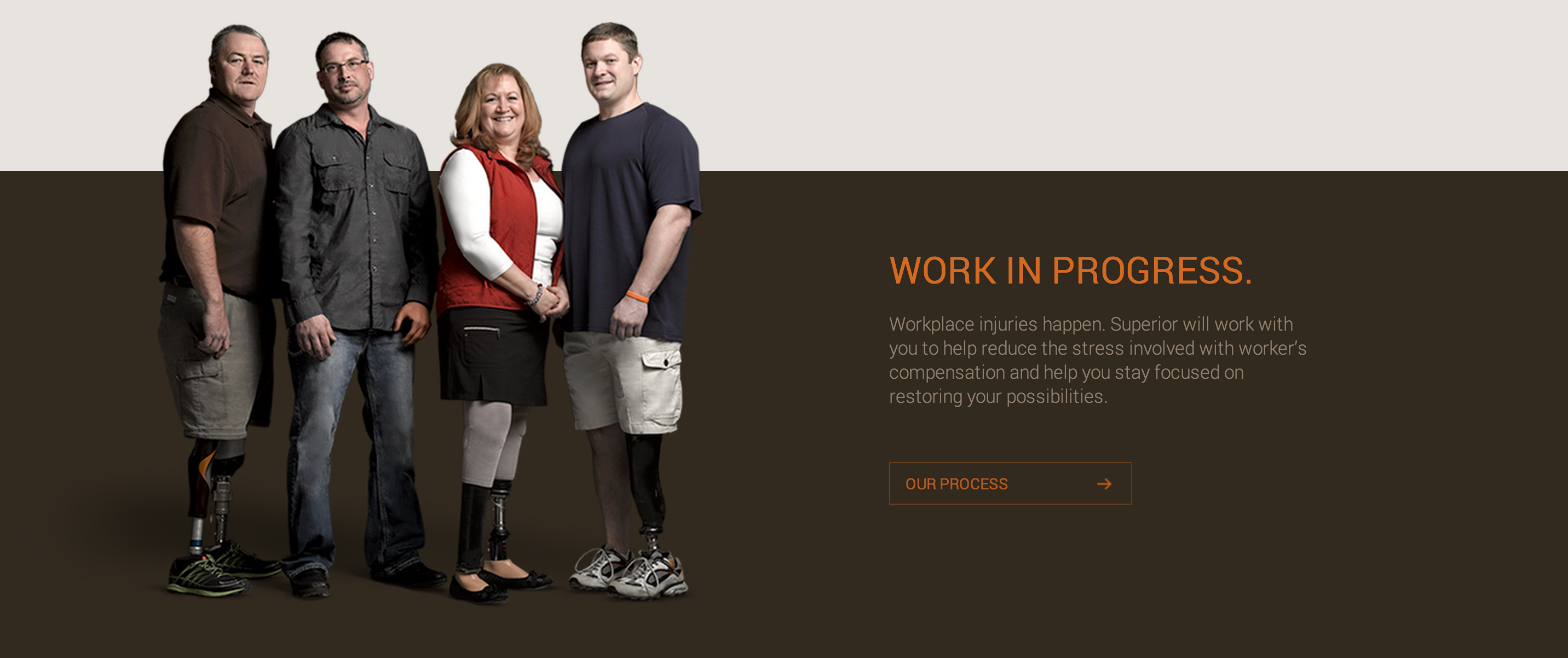 screen shot of the superior prosthetics website